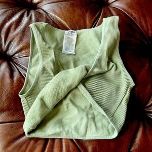 Cotton On Green Ribbed Women's Top